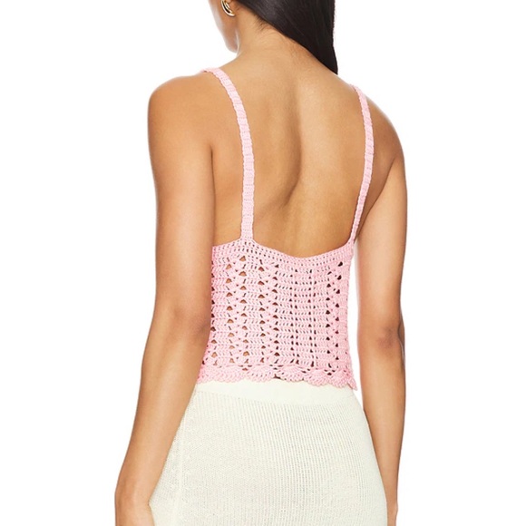 MAJORELLE Pink Crochet Tank Top - Picture 3 of 5